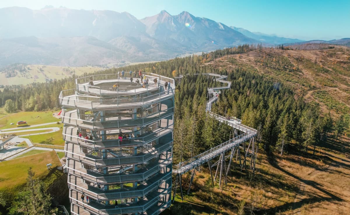 Free slide ride - Treetop walk Bachledka